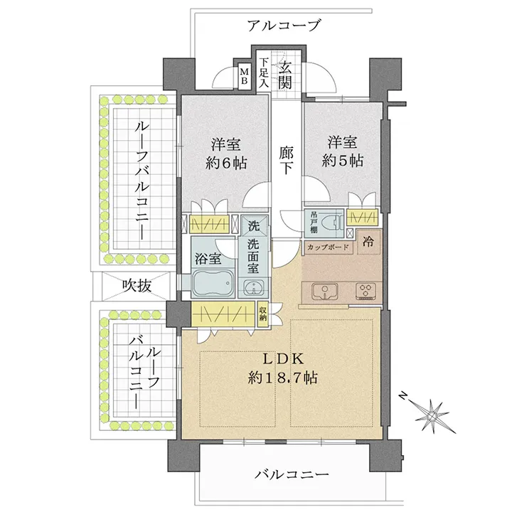 高級版カラー間取り図