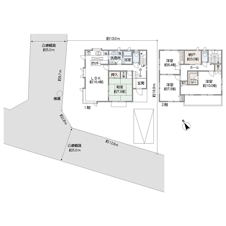 土地付き間取り図